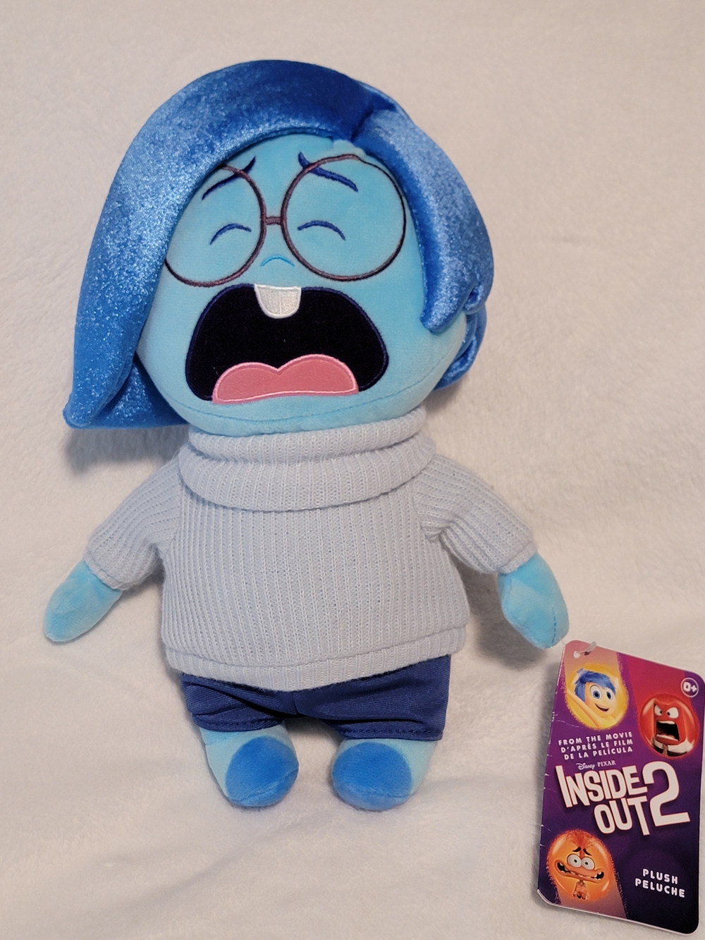 Disney Inside Out - Sadness Plush - Light Blue & Dark Blue